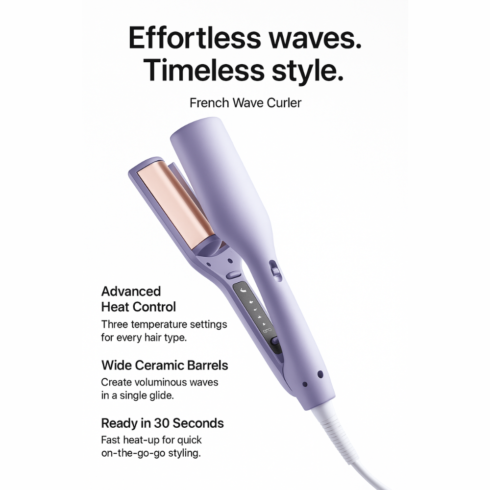 LuxeCurl™ Styler — Effortless, Flawless French Curls That Protect and Shine All Day