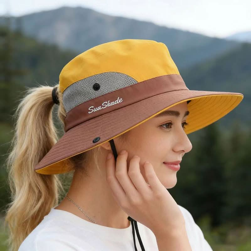 Breathable Mesh Outdoor Hat with Wide Brim