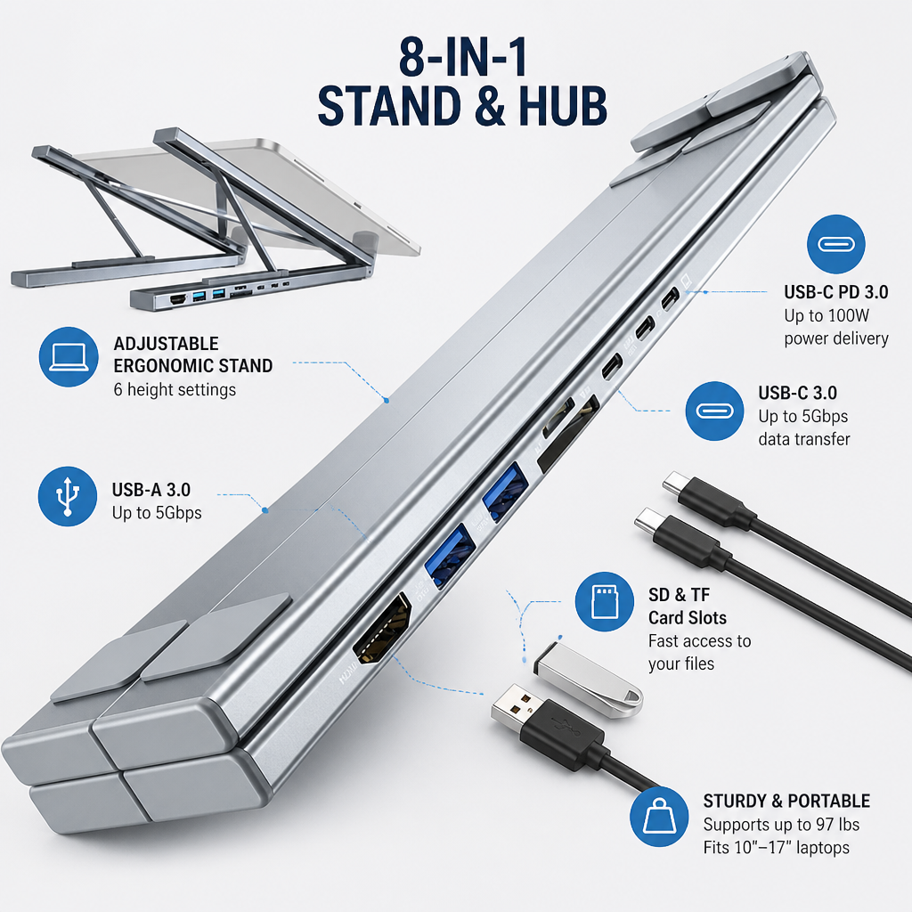 VersaFusion™ — Master Your Desk with Seamless Power and All-Day Comfort