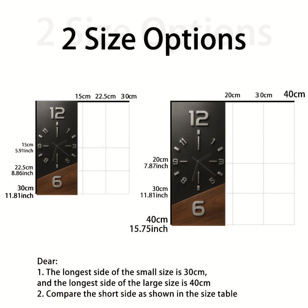 Natural Elegance - Stylish Wooden Wall Clock with Contrast