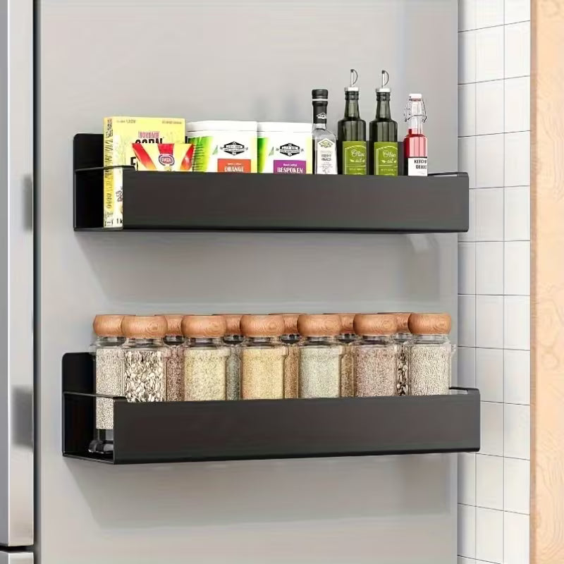 Magnetic Mount | Side Shelf Drill-Free Setup | Compact Storage Solution | MagniShelf