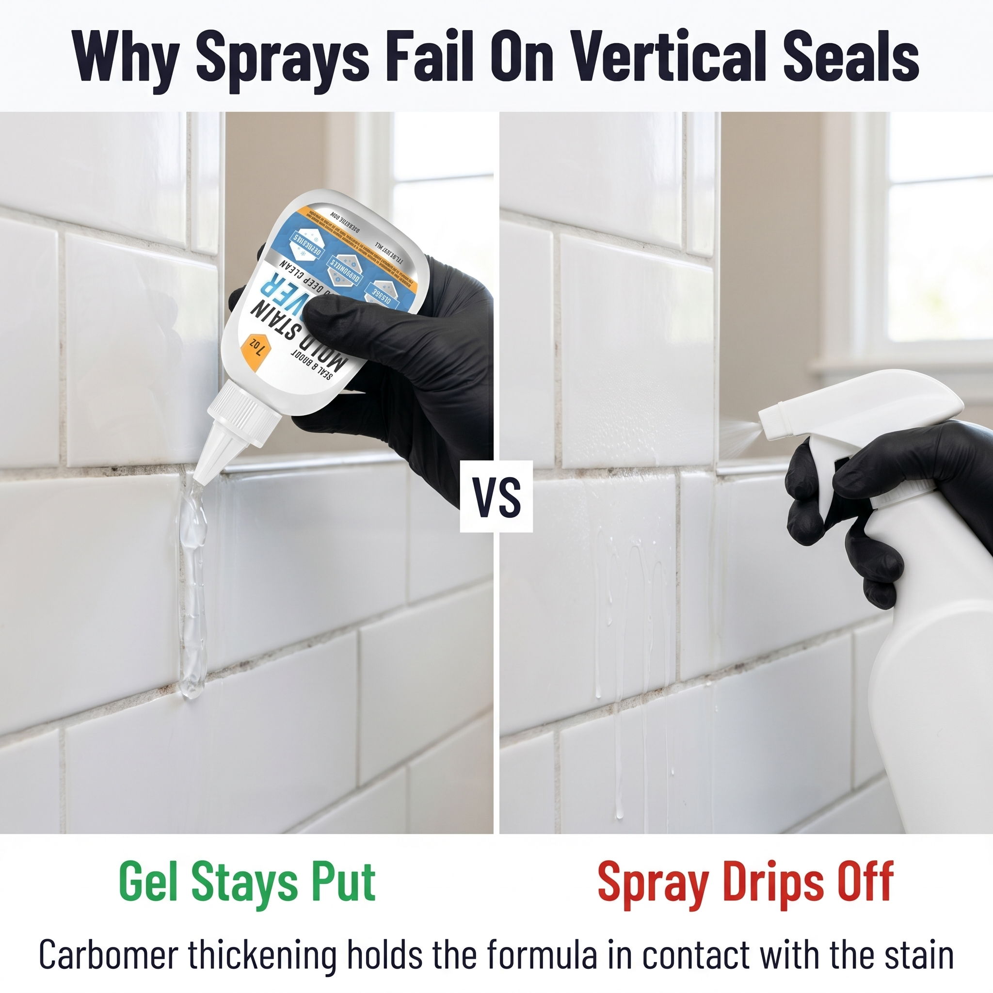 CrystalPure™ — Remove Black Mold from Washing Machine Seals & Grout Within Hours