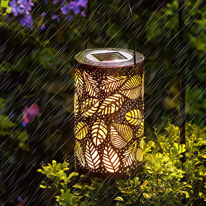 Solar garden lamp with sunflower motif