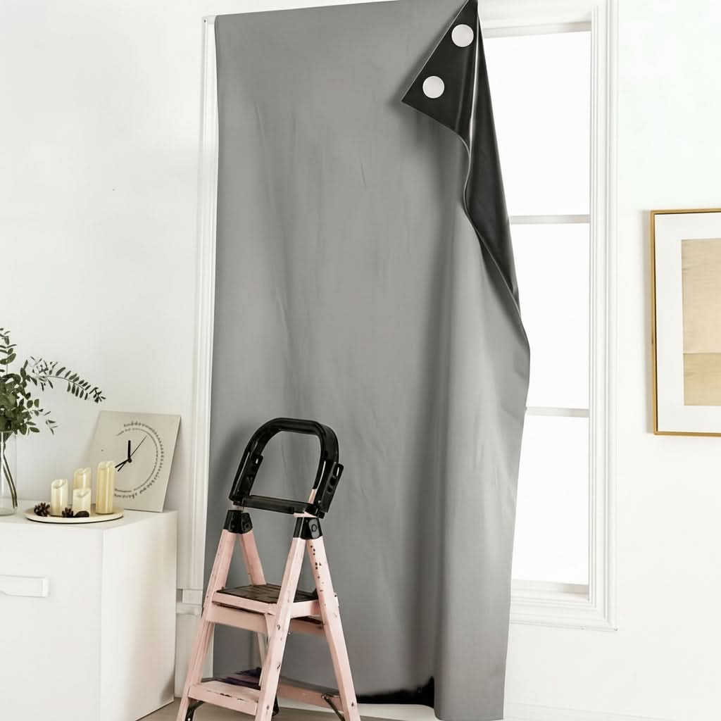 No-Drill Blackout Curtain for Travel and Bedroom - Blackout Shade