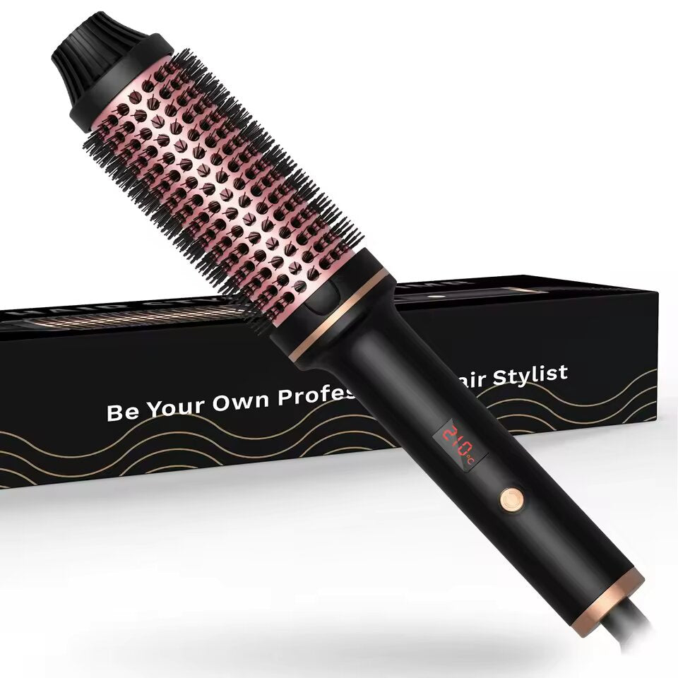 VelvetWave™ Curling Brush — Effortless Glamorous Curls That Last All Day