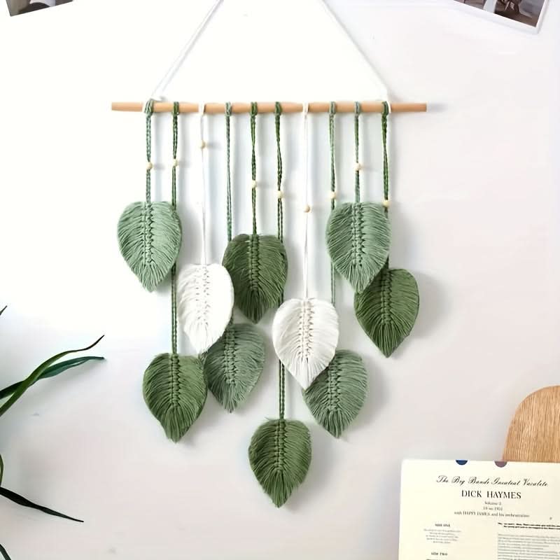 Bohemian Leaf Wall Decor in Green