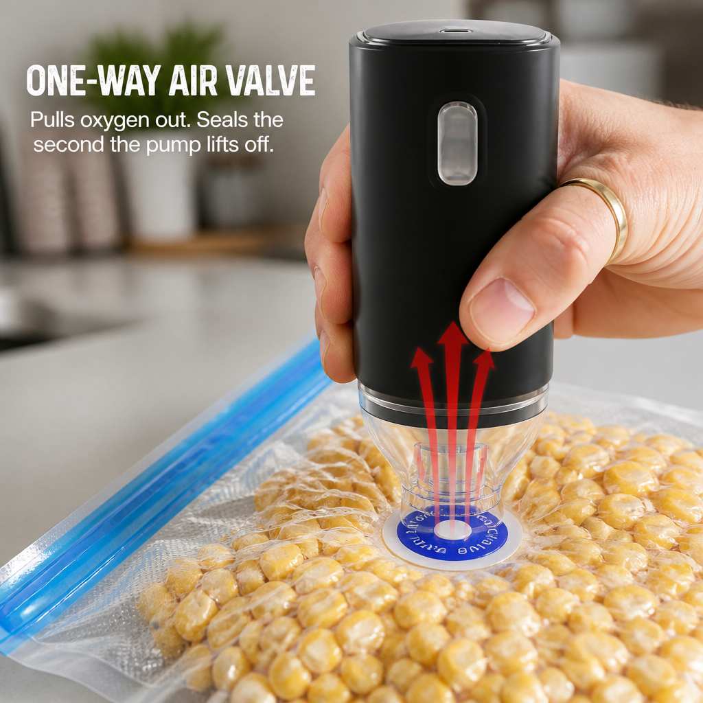 FreshSeal Pro™ — Preserve Meat And Berries 5x Longer With One-Button Vacuum Bags