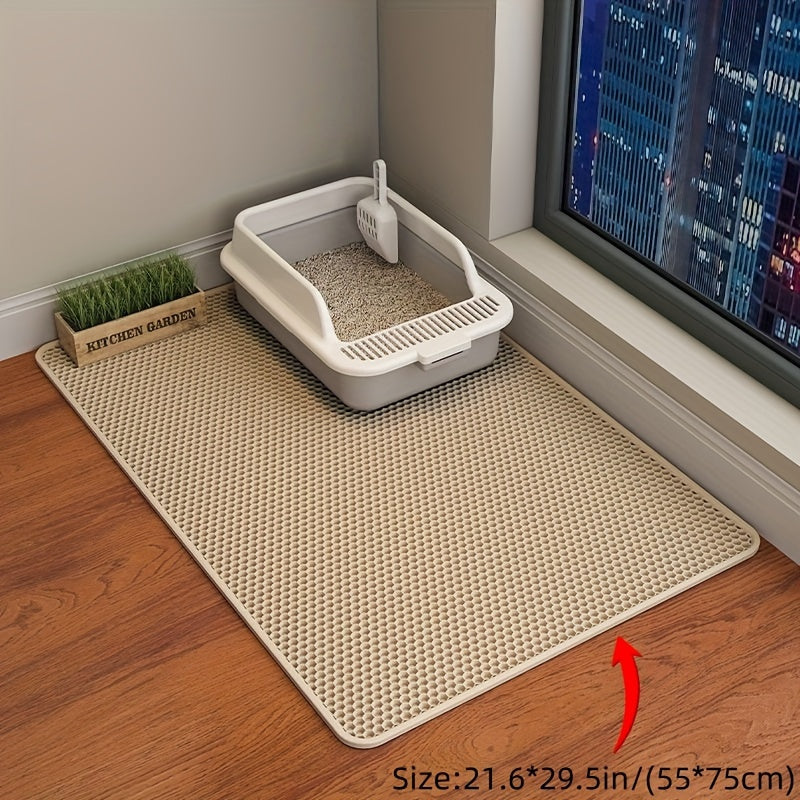 PurrfectClean - Waterproof Honeycomb Cat Litter Mat with Odor Control