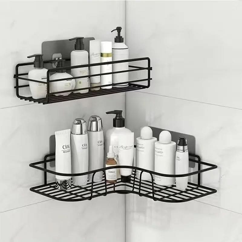 Metal Bathroom Shelf Organizer - Wall Mounted Storage Solution