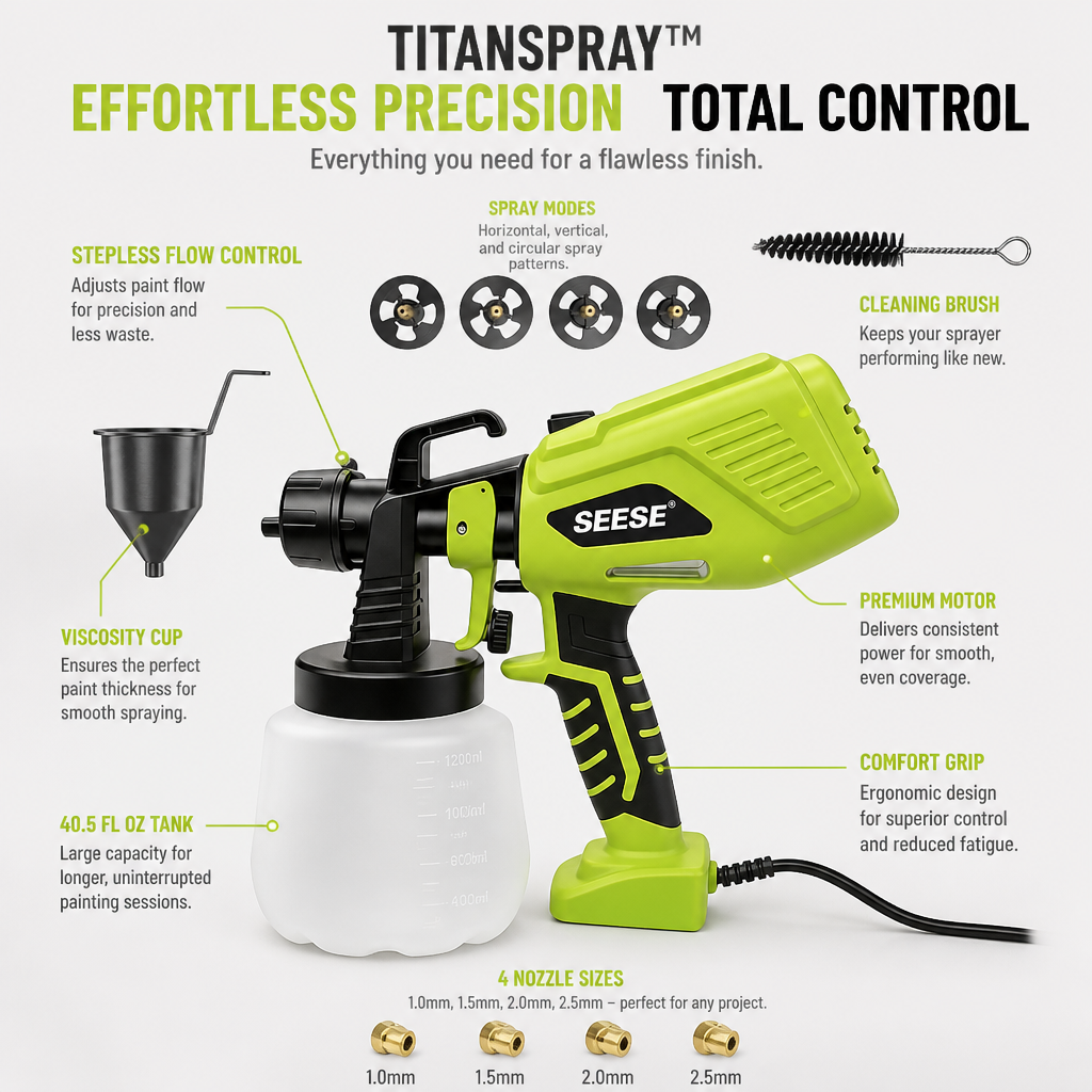 TitanSpray™ — Effortless Precision That Turns Any Surface Into a Work of Art