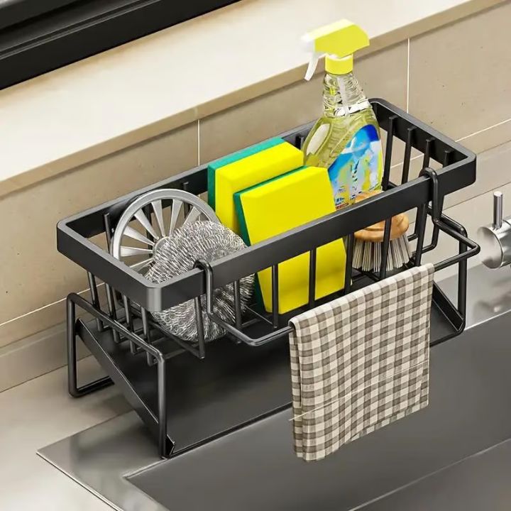 Kitchen Sink Organizer | Corrosion-Resistant | Features Towel Bar | AquaRack