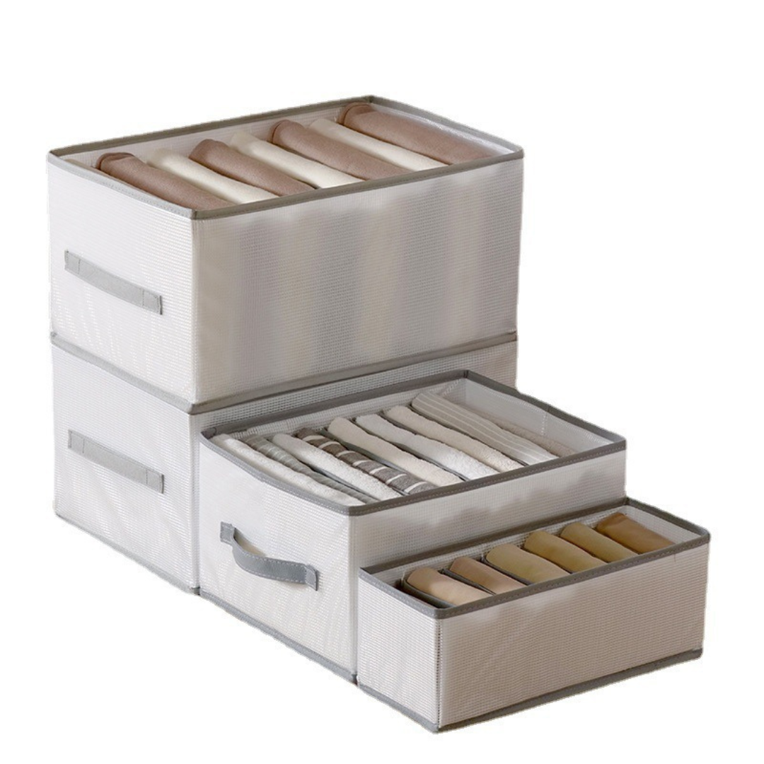 Foldable Clothing Storage Box | Quickly Find Every Item | Compartments, Foldable, Sturdy | DrawerCalm
