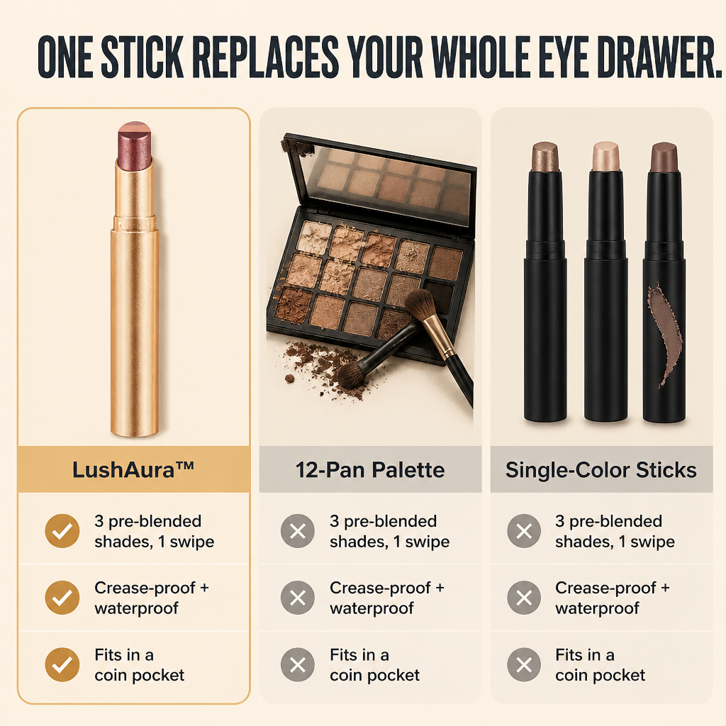 LushAura™ — Create a 3-Shade Eye Look Like a Pro in Less Than 30 Seconds
