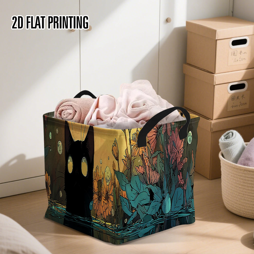 Feline Chic Storage Basket - Modern Organization Made Easy
