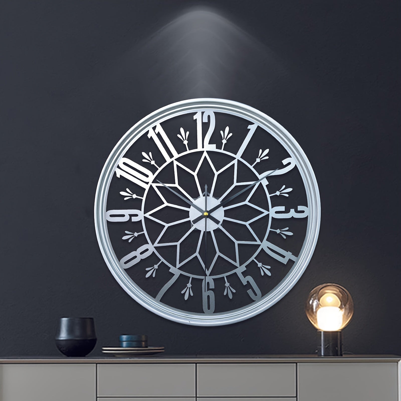 Elegance in Time – Quiet Vintage Metal Wall Clock