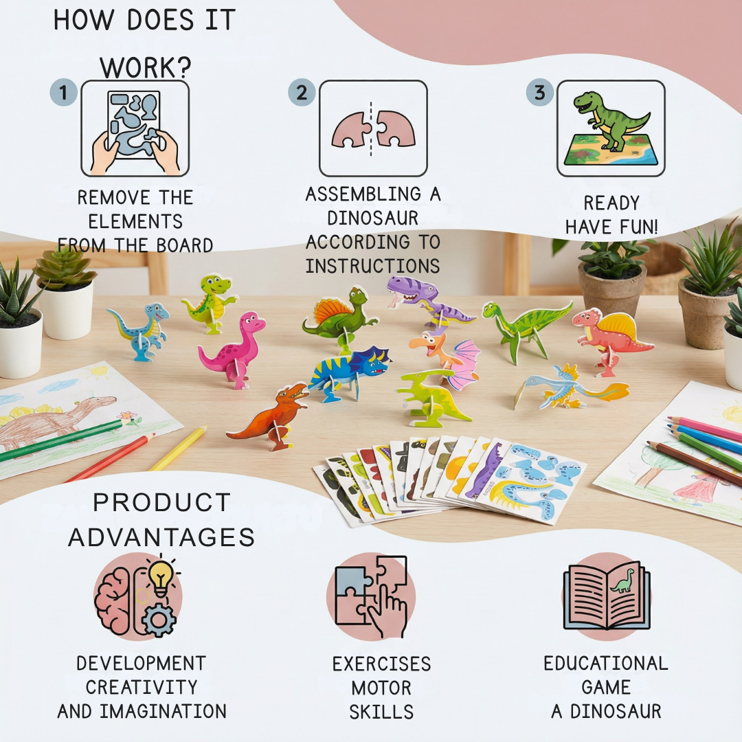 BraveCraft™ 3D Cartoon Puzzle Set — Ignite Joy and Spark Limitless Imagination in Every Snap