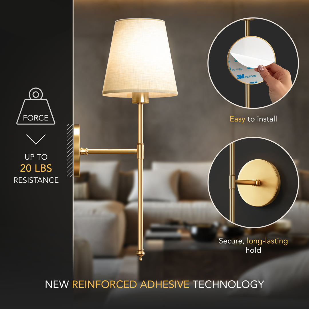 Cordless Wall Light with Remote – No-Drill Setup