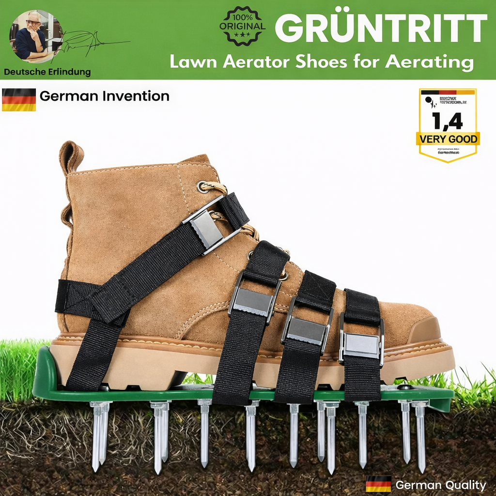 Lawn Aerator Cleats | Aerate Your Yard While Walking | Spike Strap Style | Green Step