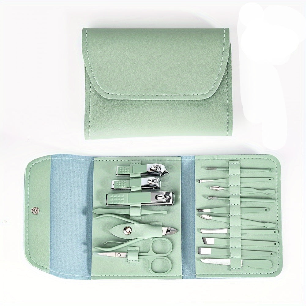Essential 16-Piece Stainless Steel Nail Care Kit