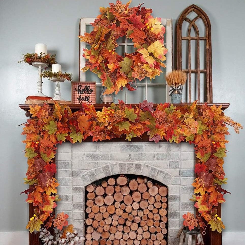 AmberMist™ Harvest Wreath — Ignite Cozy Fall Magic That Lasts All Season