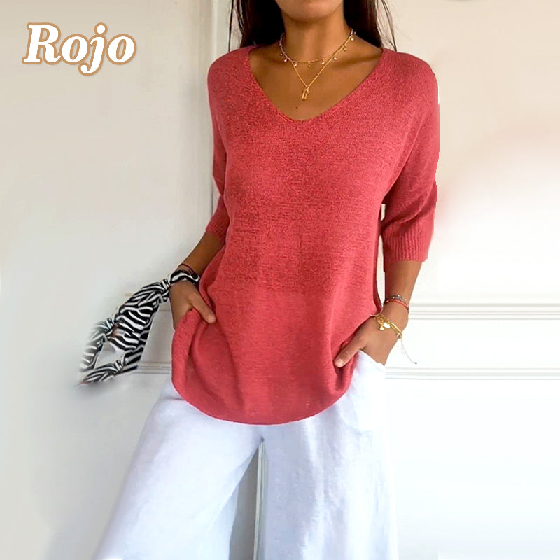 VelloraFlex™ V-Neck Shirt — Experience Effortless Comfort and Confident Style That Moves With You All Day