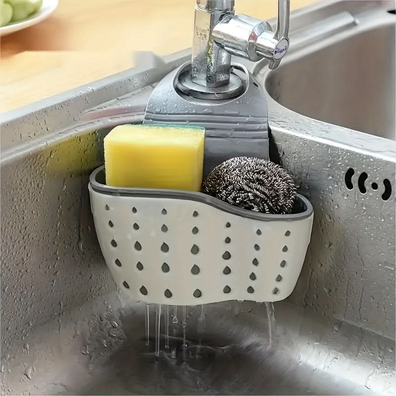 Adjustable Sink Storage Tray with Sponge Set