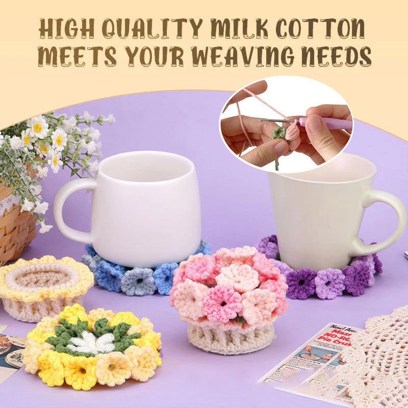 RadiantPetal™ DIY Crochet Kit — Transform Your Table with Handmade Floral Joy and Creative Calm