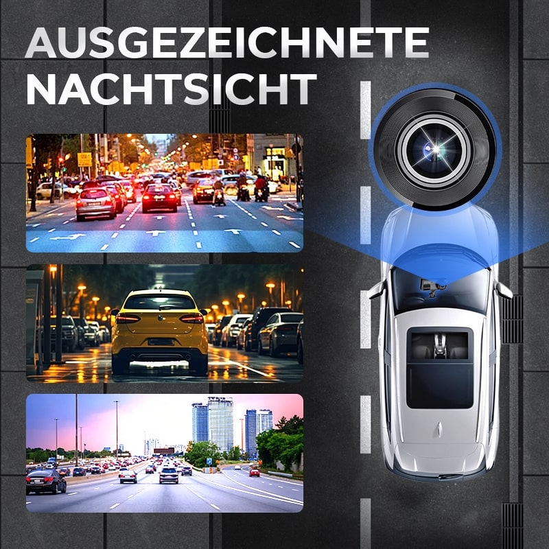 Dual View Dashboard Camera with Rear Parking Assistance