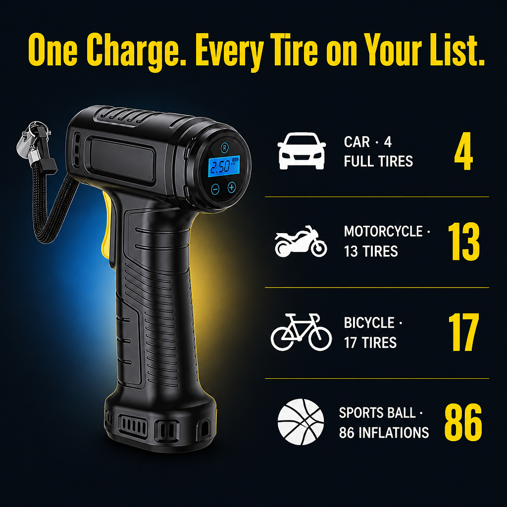 BlazeAir™ — Fill Any Tire on Any Roadside in Less Than 4 Minutes