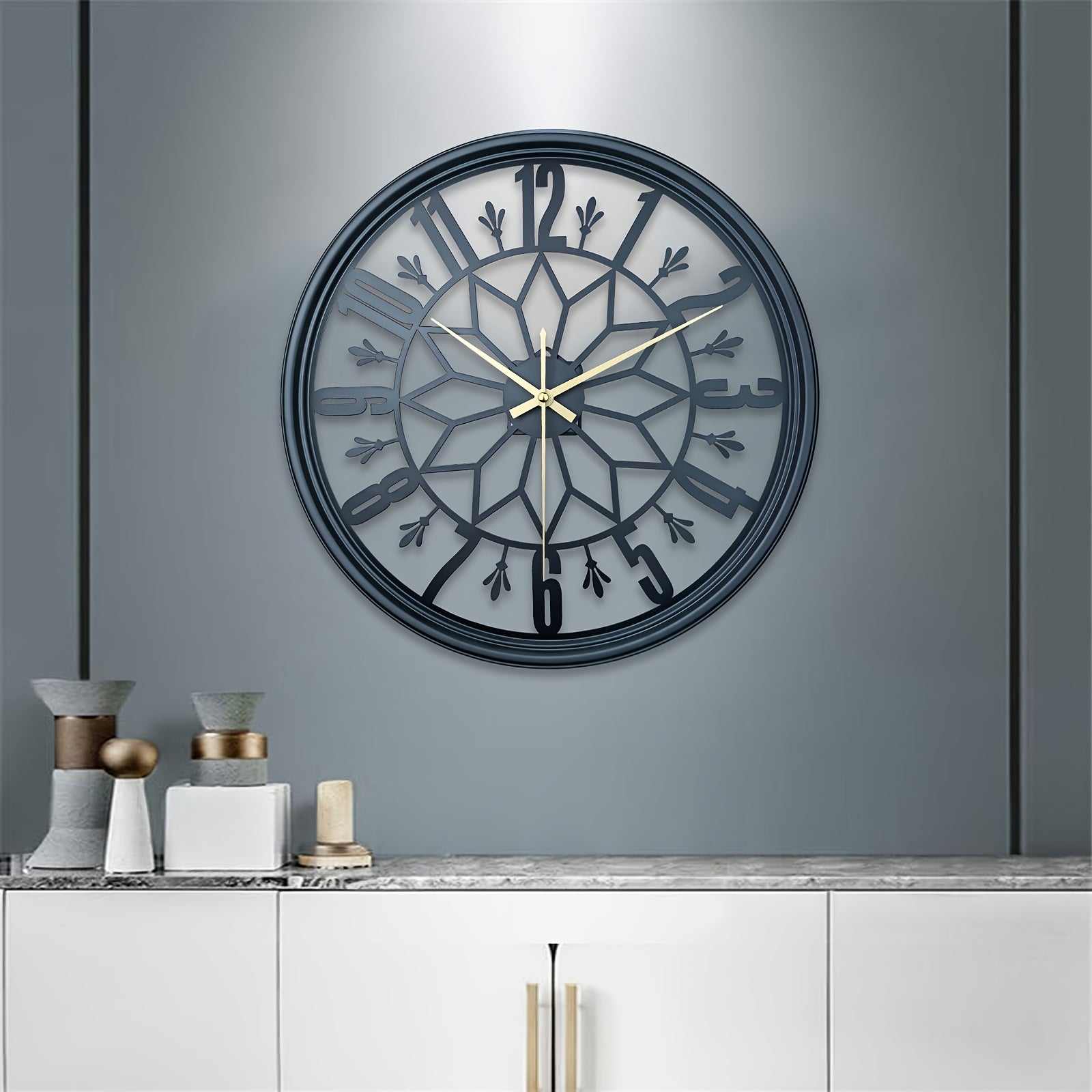 Elegance in Time – Quiet Vintage Metal Wall Clock
