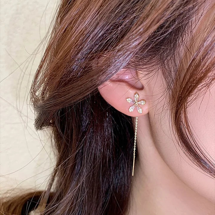 Celestara™ Floral Tassel Earrings — Radiate Unstoppable Glamour and Featherlight Confidence