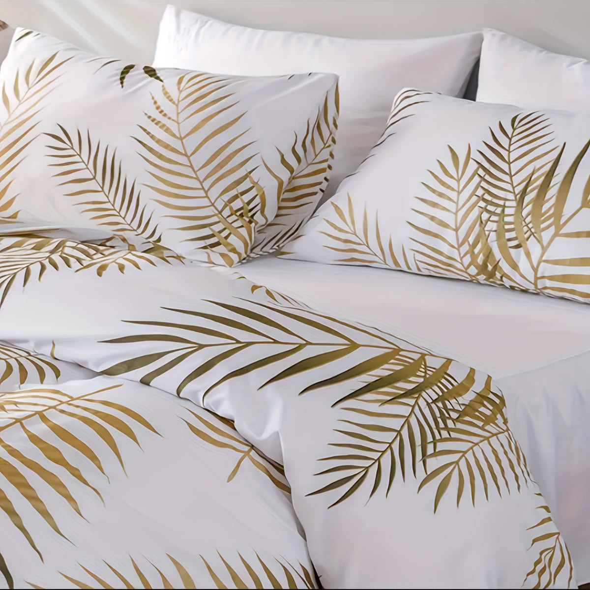 Nature's Serenity – Leaf Print Duvet Cover Collection