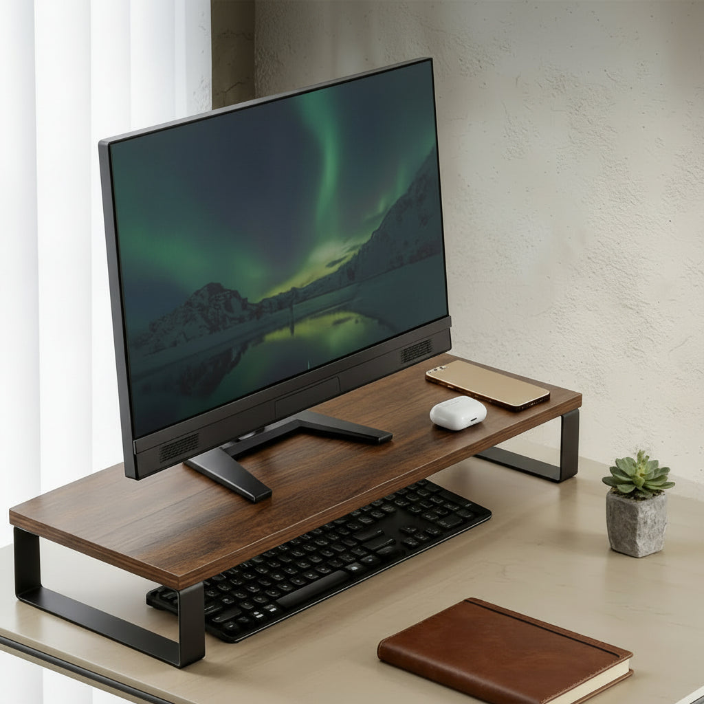 ErgoLift – Portable Wooden Laptop & Tablet Stand for Comfort