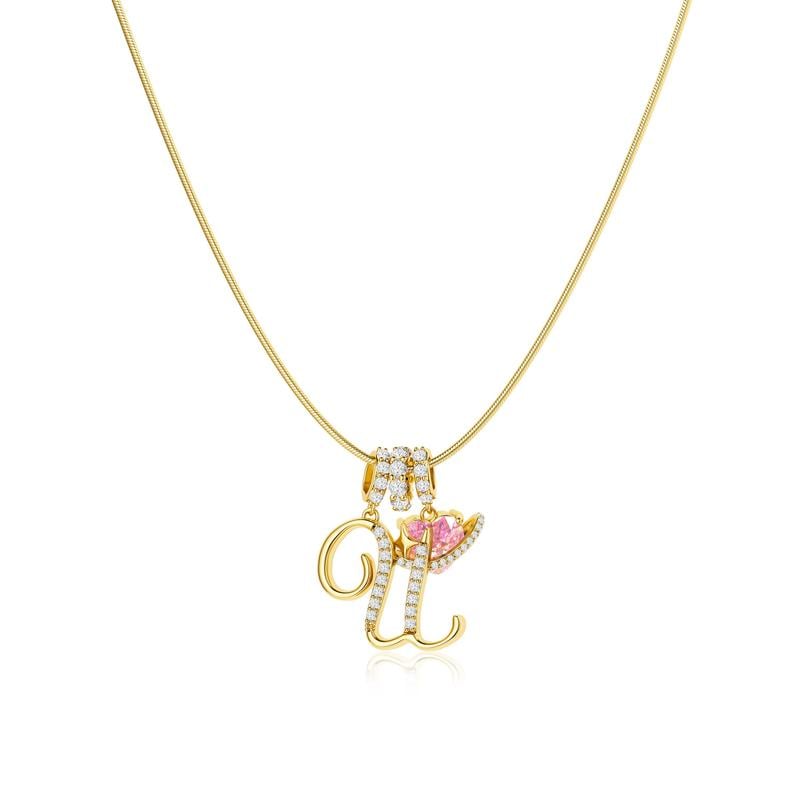 LumaraGlow™ 3-Layer Initial Necklace — Own Your Story in Dazzling Personalized Gold