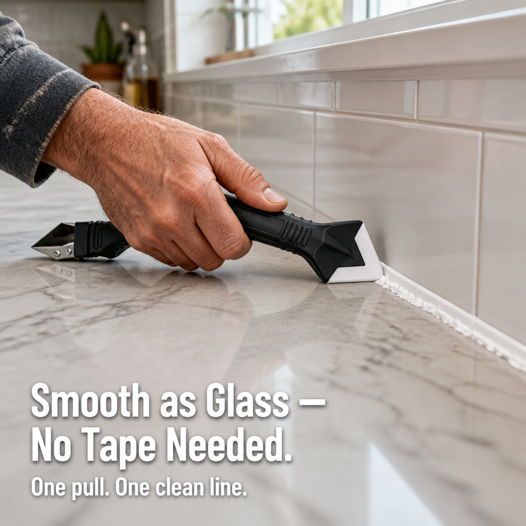 GlidePro™ 3-in-1 Caulk Savior — Nail Flawless, Fingerprint-Free Caulk Lines Like a True Pro