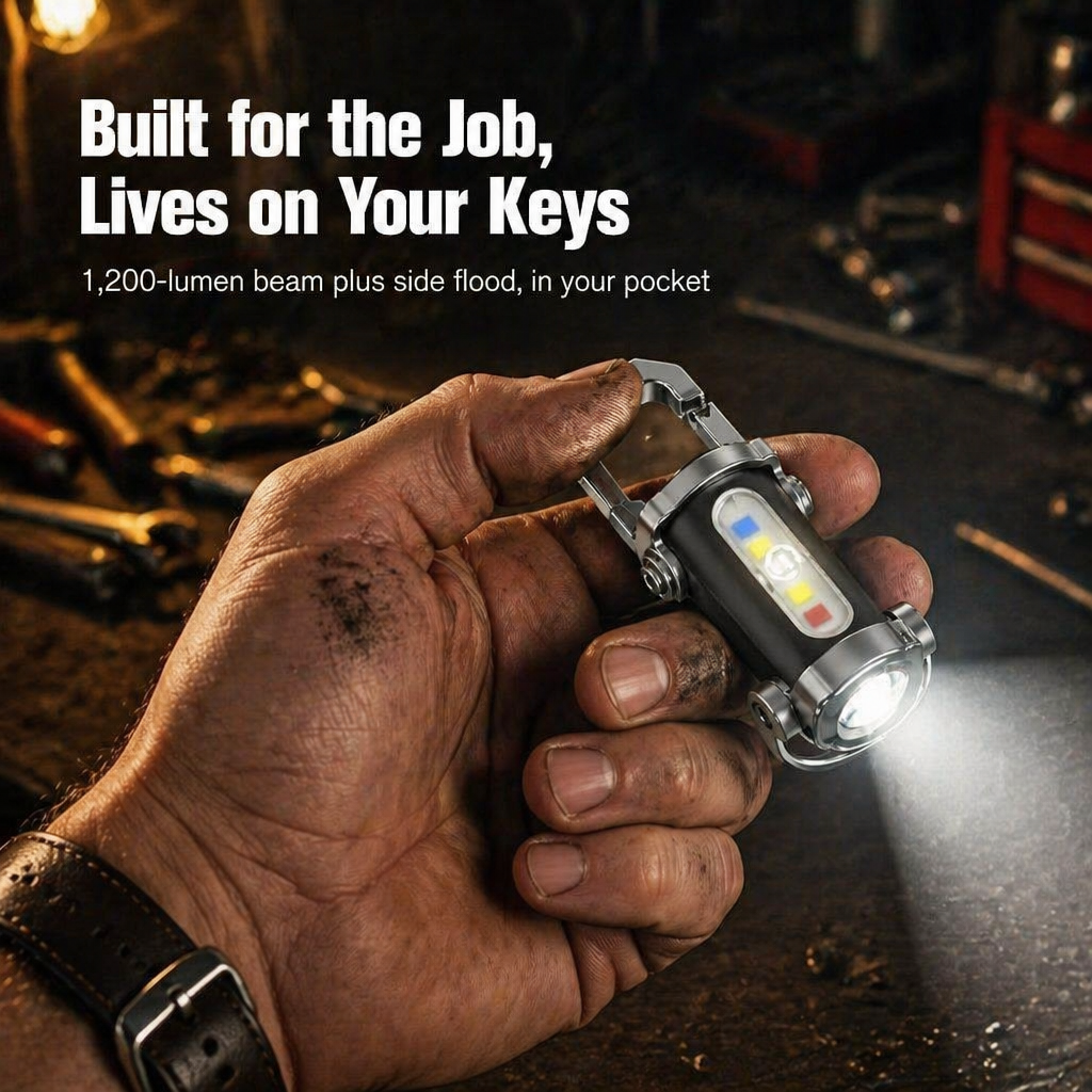 LumaVibe™ Keychain Flashlight — Keep 1,200 Lumens and Extra Phone Power Right on Your Keys