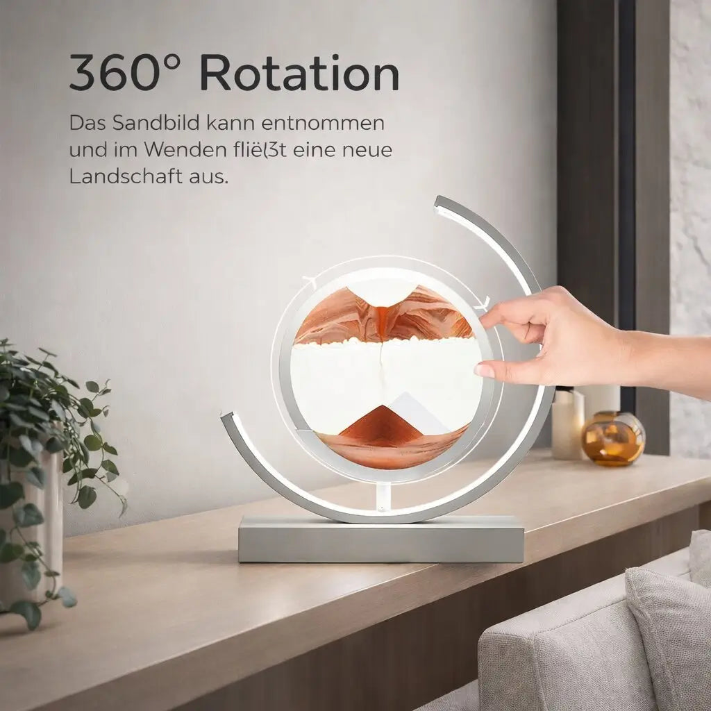 ZenGlow LED Table Lamp | Artistic Sand Motion Light