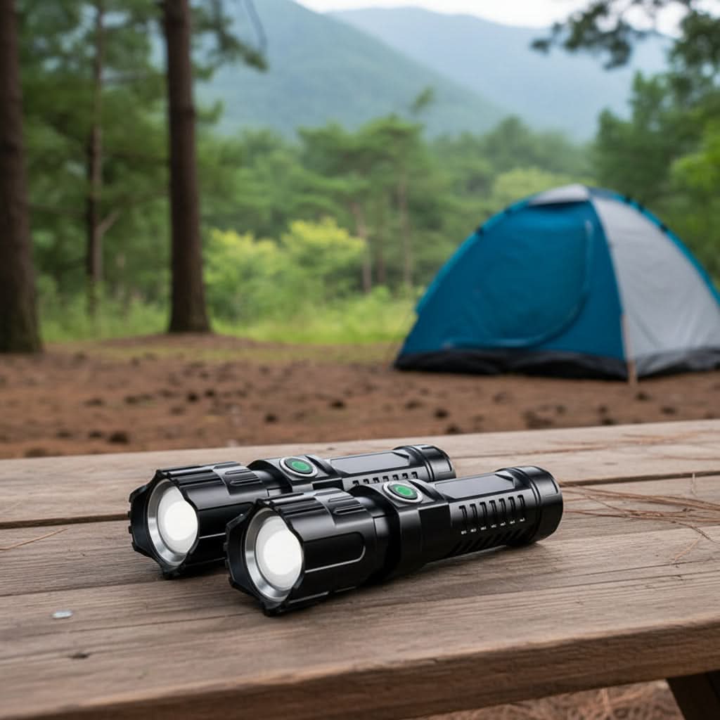 High-Intensity Flashlight Kit for Outdoor Activities and Job Sites