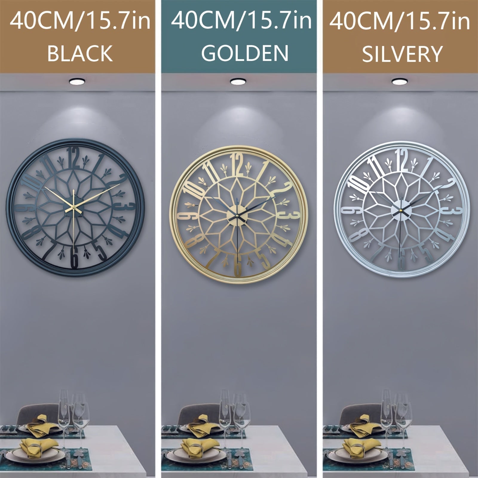 Elegance in Time – Quiet Vintage Metal Wall Clock