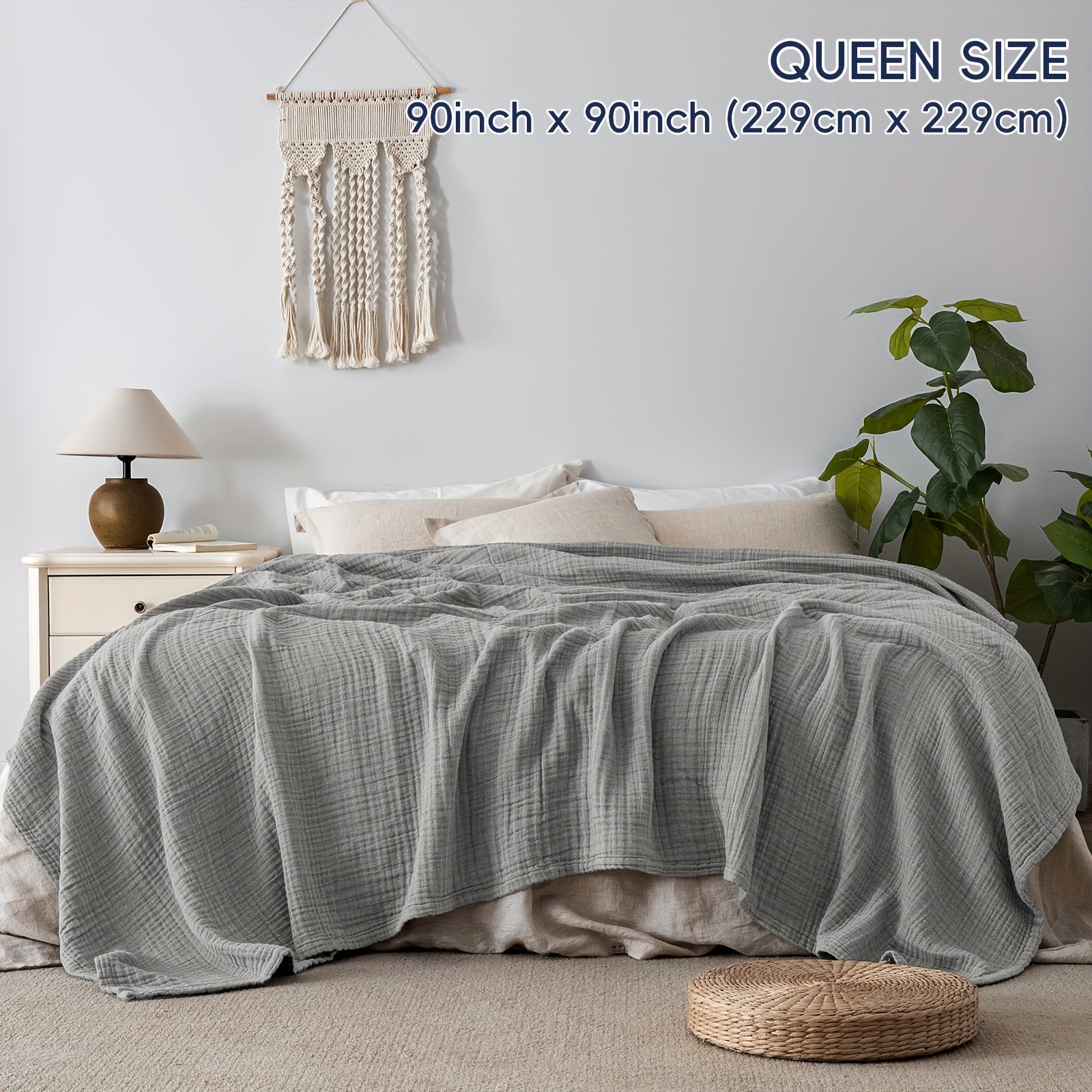 BreezyComfort - Ultra-Light Cotton Blanket for Year-Round Relaxation