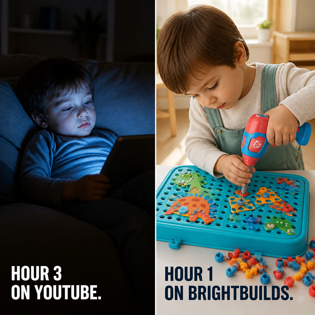 BrightBuilds™ — Trade Screen Time for 211 Pieces and an Actual Working Drill