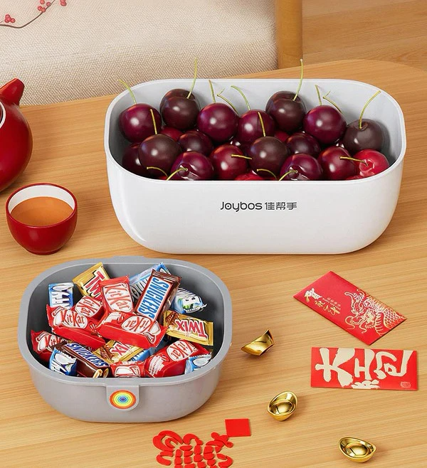 Dual Snack Bowl with Waste Compartment | 2-Tier Snack Organizer
