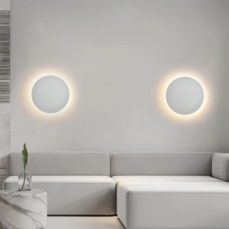 Vibrant Glow Wall Light with Modern Circular Design