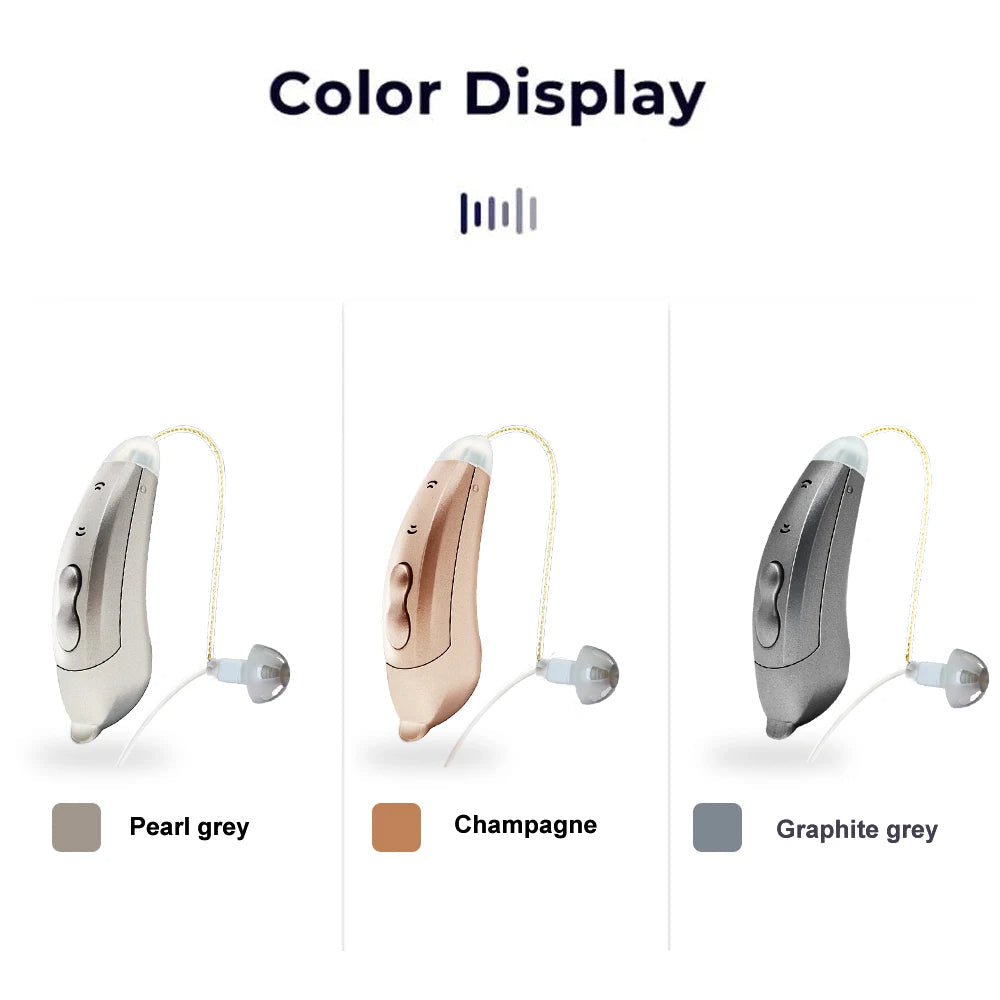 Discreet Behind-the-Ear Hearing Aids with Smartphone Control