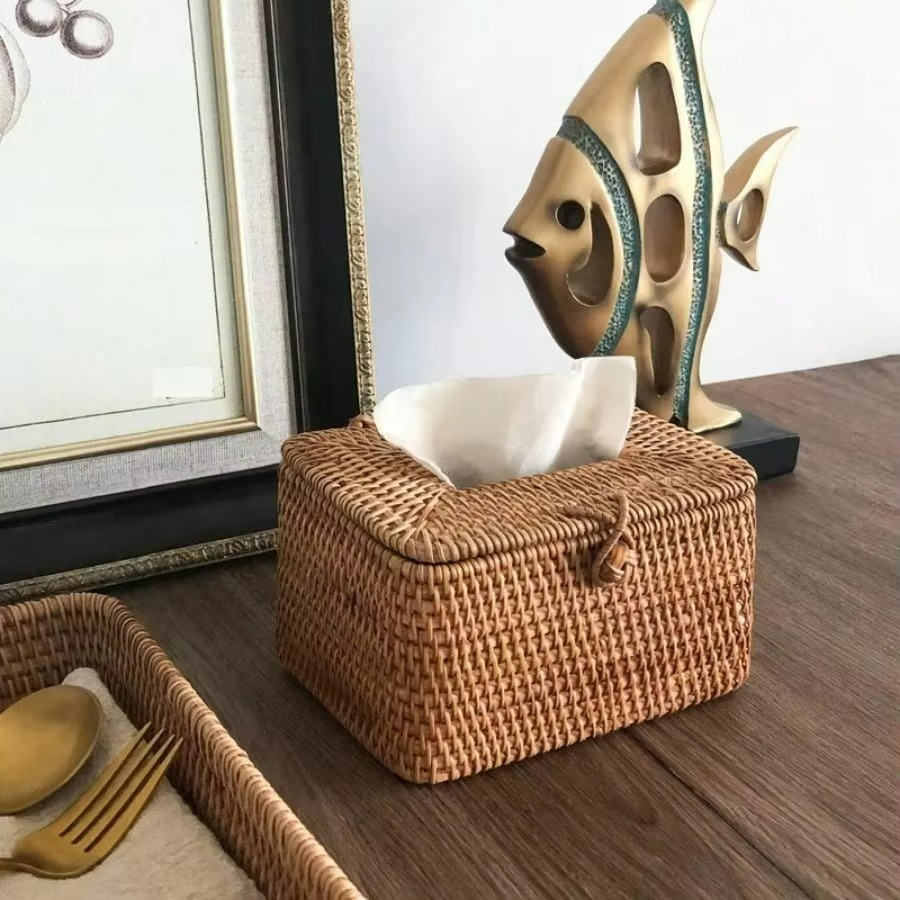 Elegant Bamboo Tissue Box Cover for Stylish Organization