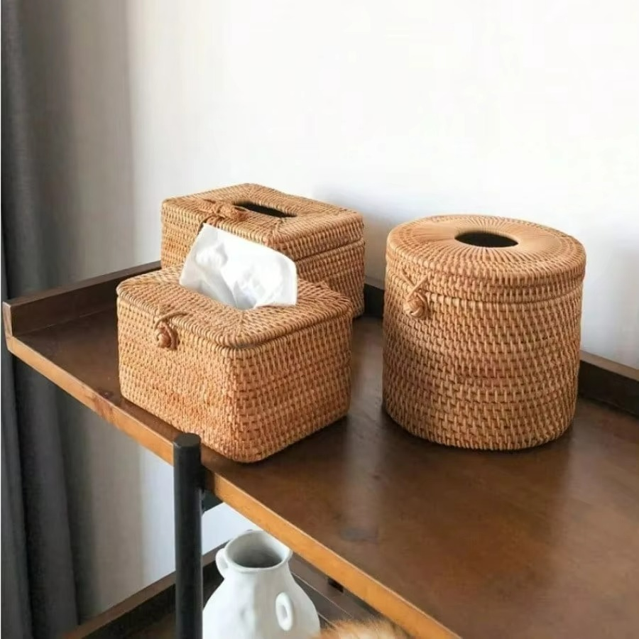 Elegant Bamboo Tissue Box Cover for Stylish Organization