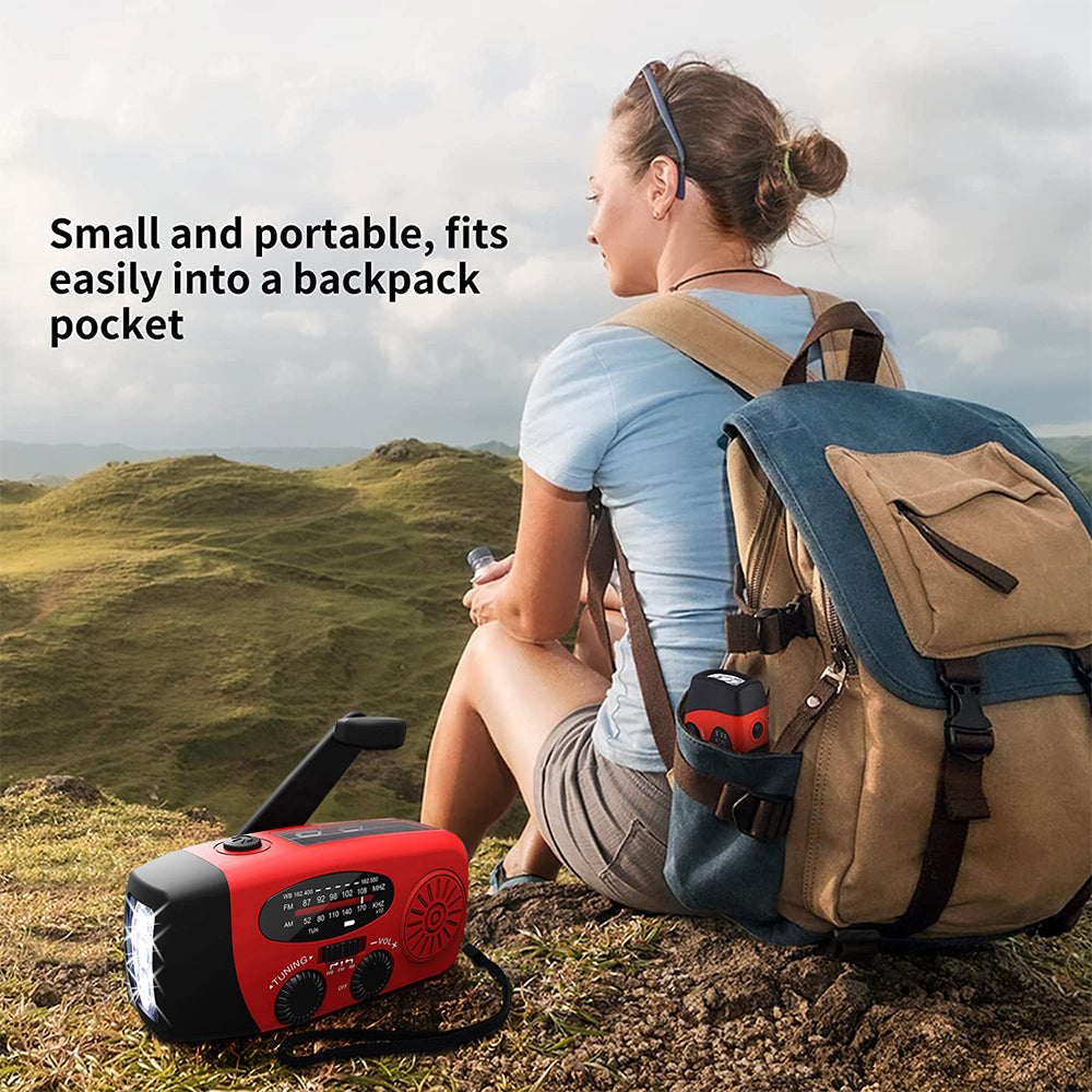 Emergency Ready Radio – Hand Crank, Solar, Light & Charger