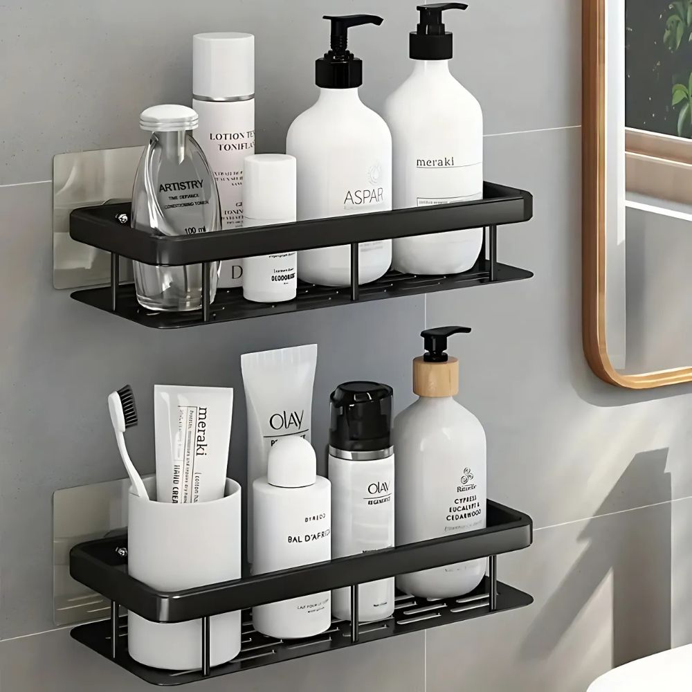 No-Drill Shower Shelf | Shampoo Holder for Organized Bathrooms