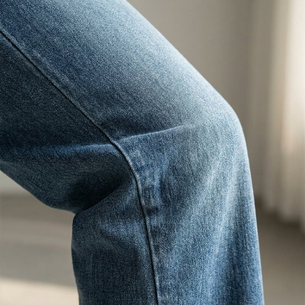 RamoraStride™ – Straight Leg Relaxed Jeans with Drawstring Waist