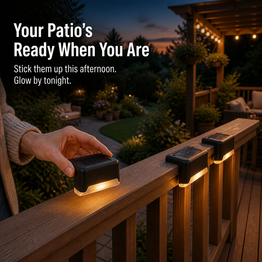 SolarGarden™ — Illuminate Your Deck All Night Without Any Wires or Tools